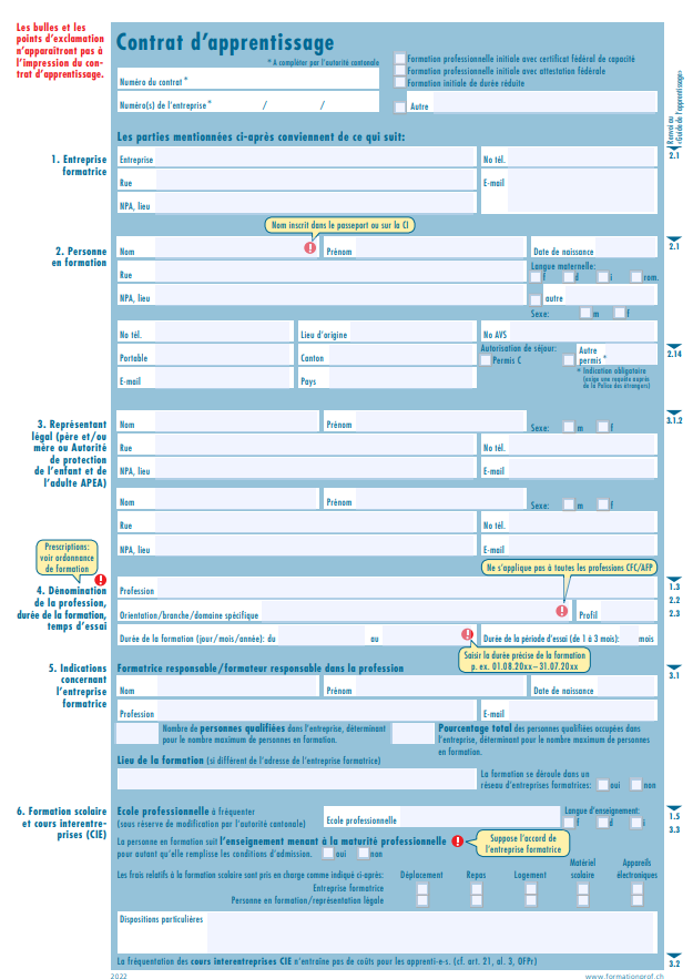 Contrat d'apprentissage